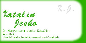 katalin jesko business card